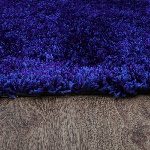 Eco-Friendly Hand Tufted Shag Polyester Area Rug Solid Blue BBH Homes - Picture 5 of 80