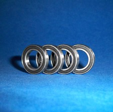 4 Kugellager SS 6902 / 61902 2RS / 15 x 28 x 7 mm / Edelstahl rostfrei