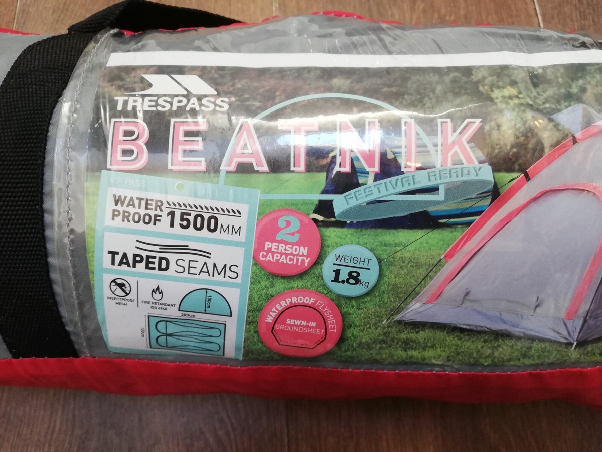 Trespass Beatnik 2-Person Waterproof Camping Tent Grey, UUACTTL30001 RRP  £58