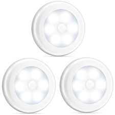 Novelty Place LED Motion Sensor Night Lights For Bathroom Hallway Closet 3 Pack 
