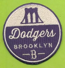 3-1/2"  Brooklyn Dodgers Embroidered Retro Logo Iron On Patch
