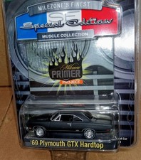 1969 Plymouth GTX Primer Black GreenLight 1:64 Only 528 Made Milezone 