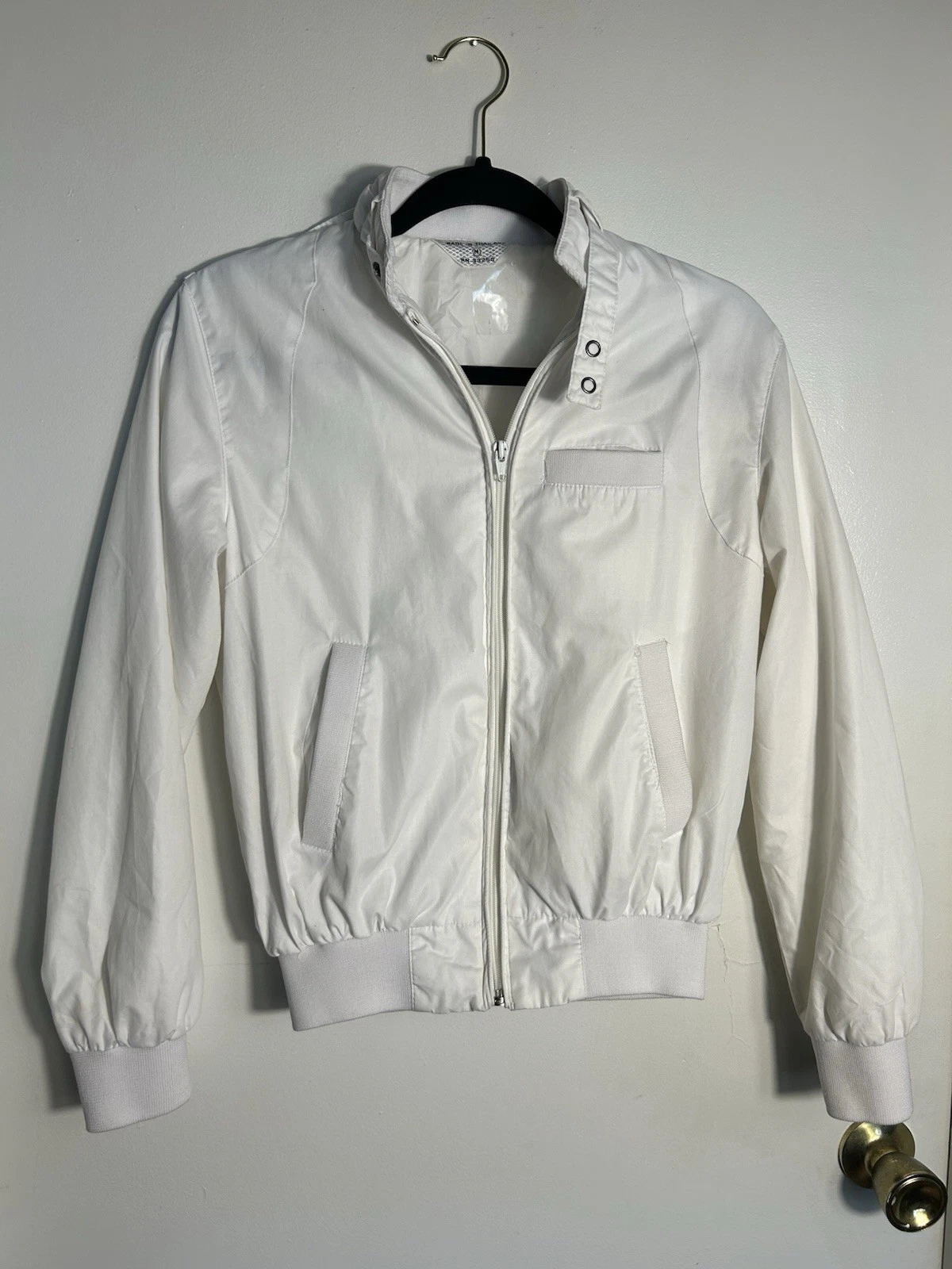 Vintage Obermeyer White Bomber Jacket Men’s Medium 70s 80s Windbreaker RN 33250