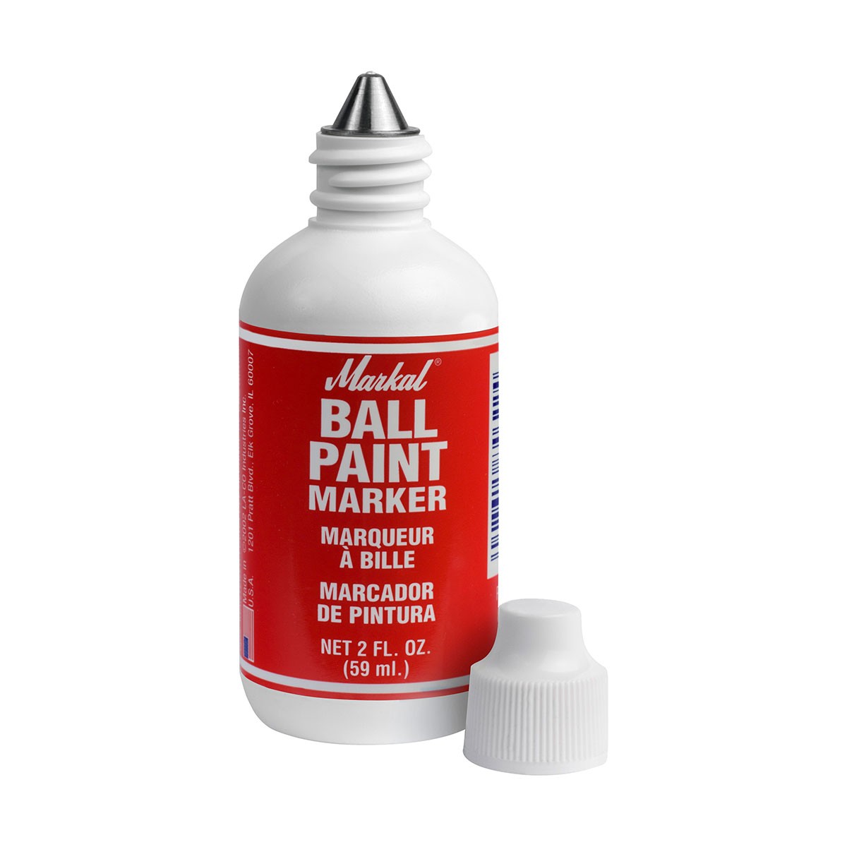 Markal 84622 Ball Paint Marker Bulk Red 48 Pack Metal Ball Tip
