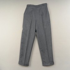 Talbots Dress Pants Women  s 10P Gray Wool Flat Front Cuffed Stretch