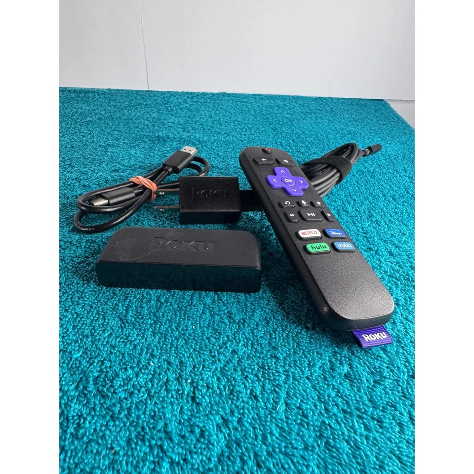 Roku Streaming Media Player Stick 3900X com adaptador de alimentação remoto e cabo HDMI - Imagem 2 de 4