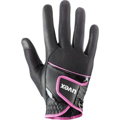 sumair Horse Riding Gloves for Women & Men, Black-Pink, 6.5 - Stretchable, Br...