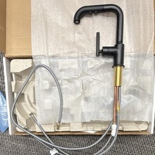 Kohler Purist 7506-BL Pull-Out High Arc Matte Black Kitchen Faucet Lever Handle
