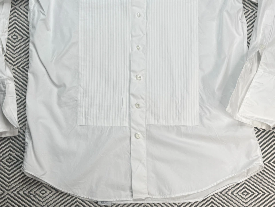 Hickey Freeman Men's 100% Cotton Long Sleeve Tuxedo Dress Shirt Size 16.5-33 - Image 3 of 4