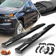 For 19-21 Silverado/Sierra Crew Cab 6" Oval Step Nerf Bar Running Board Black