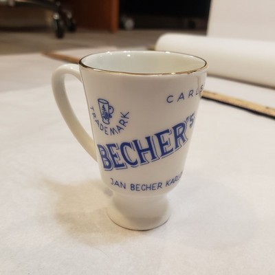 Vintage Carlsbad Bechers Liqueur  Shot Glass Czech Republic Jan Karlovy Vary
