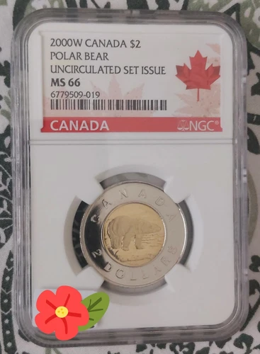 🇨🇦​ RARE 2000W CANADA 2 DOLLARS NGC MS66