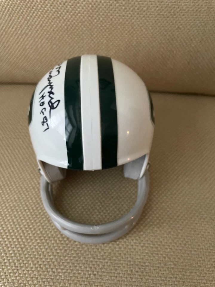DON MAYNARD (HOF) NEW YORK JETS AUTOGRAPHED MINI HELMET & JSA  Authenticated - Image 4 of 4