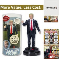 Donald Trump Talking Figure with Real Voice - Best Trump Gift for Men, Funny ...