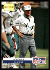 Don Shula 1992 Pro Set #23 Miami Dolphins NFL READ FREE SHIPPING AutographDen