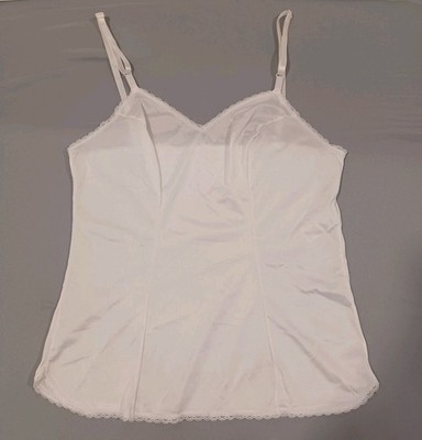 Womans Vintage Vanity Fair Lingerie Camisole White Lacey Size 34/40