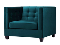 Sessel Chesterfield Textil Stoff MeergrüN Kreative MöBel Neu Wohnzimmer Modern