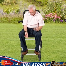 Lightweight Folding Transport Wheelchair w/Travel Bag Portable Travel Wheelchair