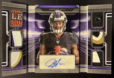 2019 Panini Playbook Justice Hill Rookie Signature Locker Auto RPA /5 #RSL-JH 