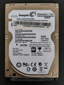 Festplatte Seagate 500Gb 500C5005AF53DFC  5400Rpm SATA III 2,5"