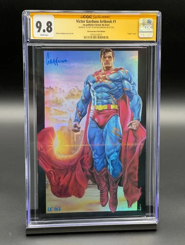 Victor Garduno Artbook #1 CGC 9.8 SS - Superman Perseverance - FOIL - LTD 500