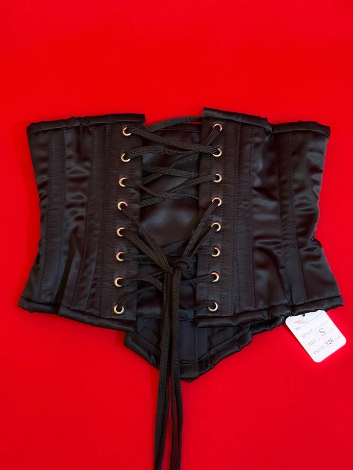 $154 Small ❤️ Women's Satin Underbust Steel Boned For 27” Waist Training Corset - Image 4 of 4
