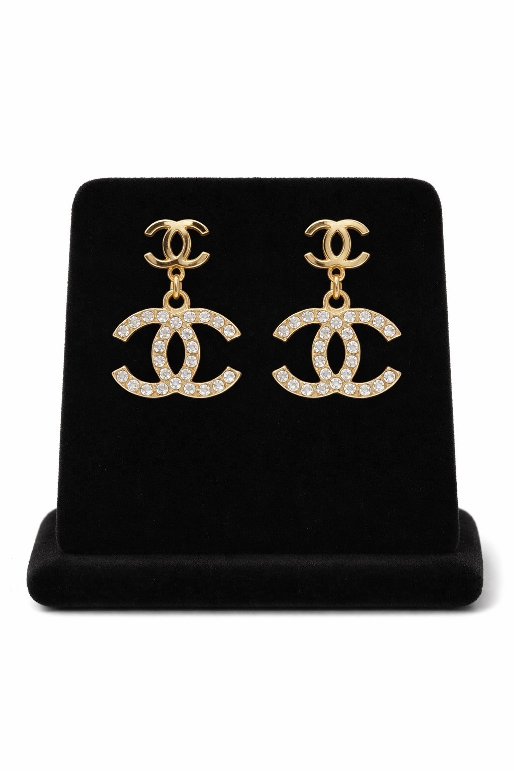 Gold Fashion channel earrings BRAND NEW SEALED