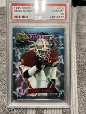 1995 Topps Finest #100 Deion Sanders PSA 10 HOF 49ers EXTREMELY Rare POP  12