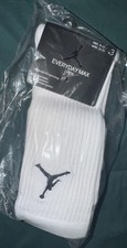 Nike Jordan Men s Everyday Crew 3 Pack Socks Sx5545-100 Dri-Fit White Size L