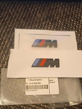 BMW M Sport Matt Black OEM+ Side Wing Badge Emblem 45*15mm 2x Pair UK Seller