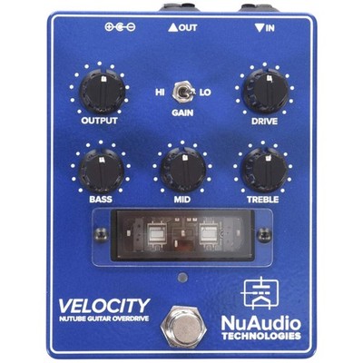 Mission Engineering NuAudio Velocity NuTube Overdrive Effects Pedal, Blue