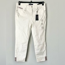 Tommy Hilfiger Women's Tribeca Skinny Ankle Jeans White Size 16