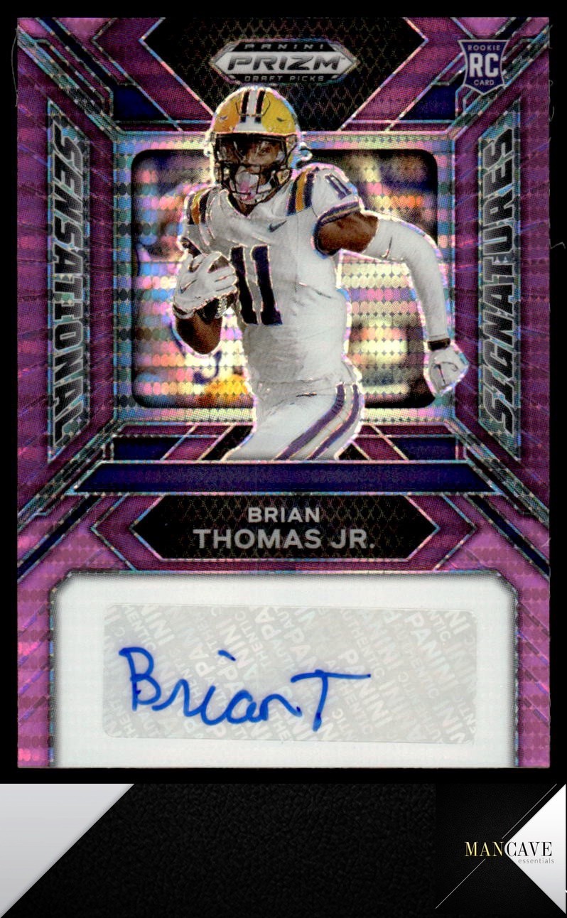 2024 Panini Prizm Draft #SS-BTJ Brian Thomas Jr. RC Auto Neon Pink Pulsar #/15