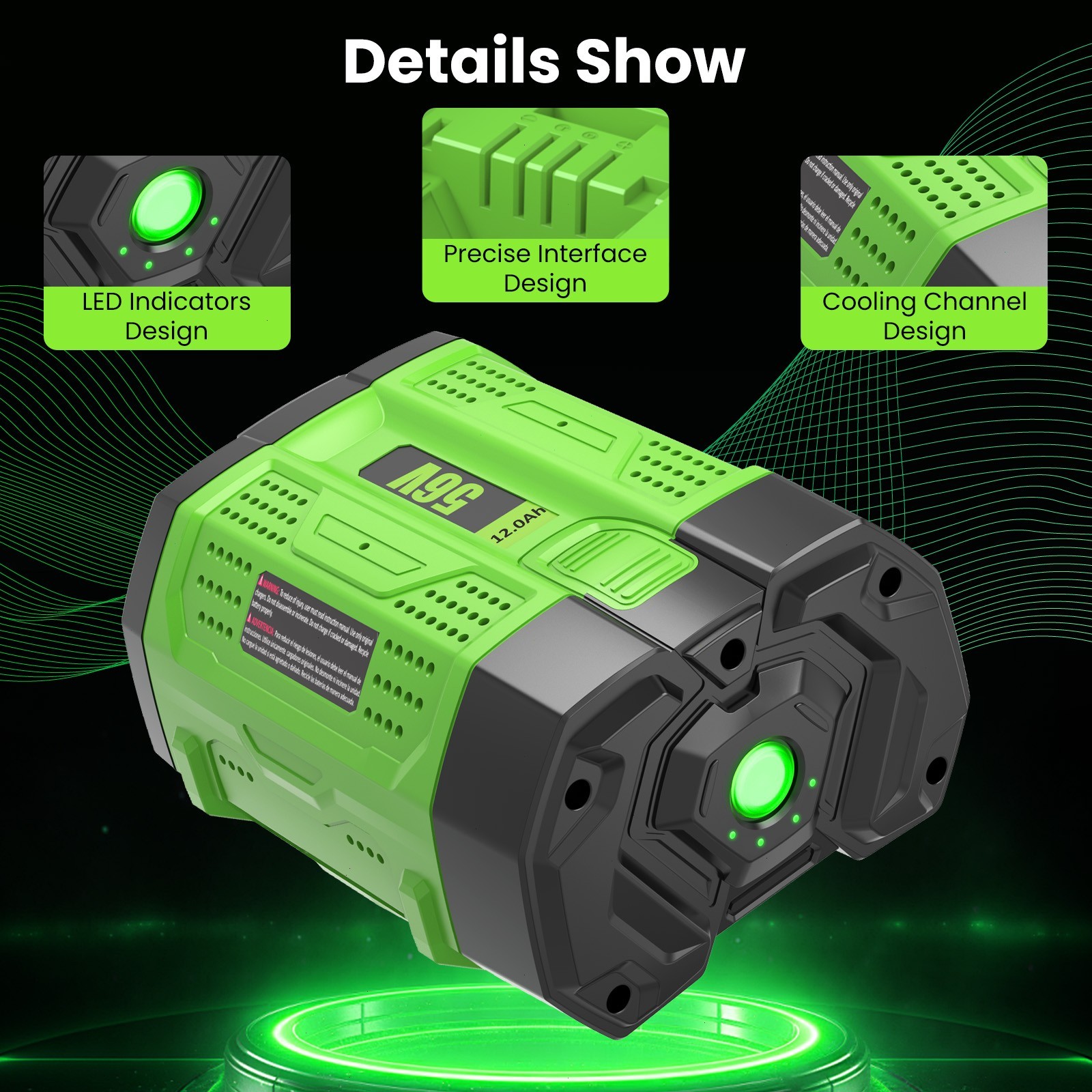 12 Ah Battery For EGO 56V 56Volt BA1400 POWER+ Lithium Ion BA2240 BA2800T BA5600