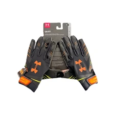 Under Armour F7 Glue Grip Ltd Edition Football Gloves Adult Large - Blk/Orange