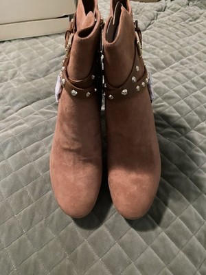 Michael Kors Preston Platform Bootie Ankle Brown Suede Size 8M New with Box