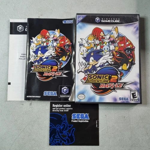 Sonic Adventure 2 Battle (Nintendo GameCube 2002) Complete w/ Manual And REG Crd