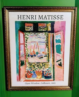 Matisse Open Window Canvas Framed Hand Embellished Exhibition Wall Art 18 x22 