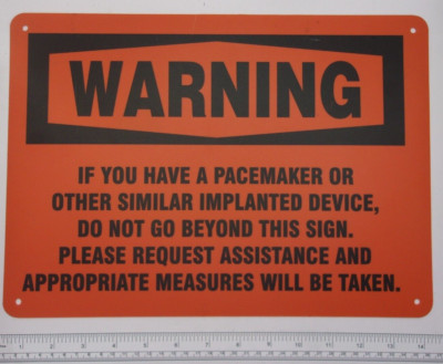 10 X 14 HARD PLASTIC WARNING SIGN (SEE DESCRIPTION FOR SIGN INFO.) 0162B