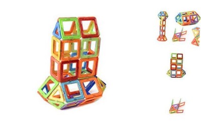 Magnetic Building Blocks Set   Colorful Tiles for Kids | STEM 30 Stem