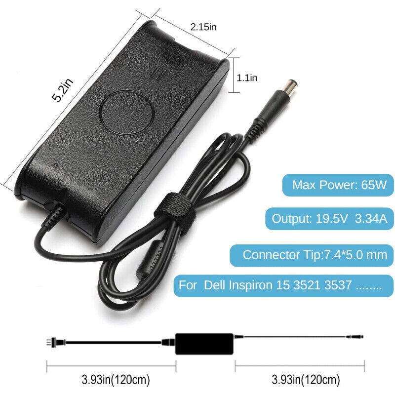 For Dell Inspiron 17R N5110 N5010 N7110 Laptop Charger Power Cord AC