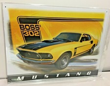 Mustang Boss 302 Ford Metal Tin Sign 12.5" x 16" Made in the USA
