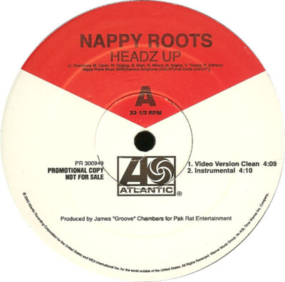 Nappy Roots - Headz Up / Ballin  On A Budget / NM / 12'''', Promo