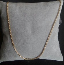 ORO GIALLO CATENA UOMO DONNA COLLANA CATENINA GIROCOLLO TORCHON 50 CM 1,63MM