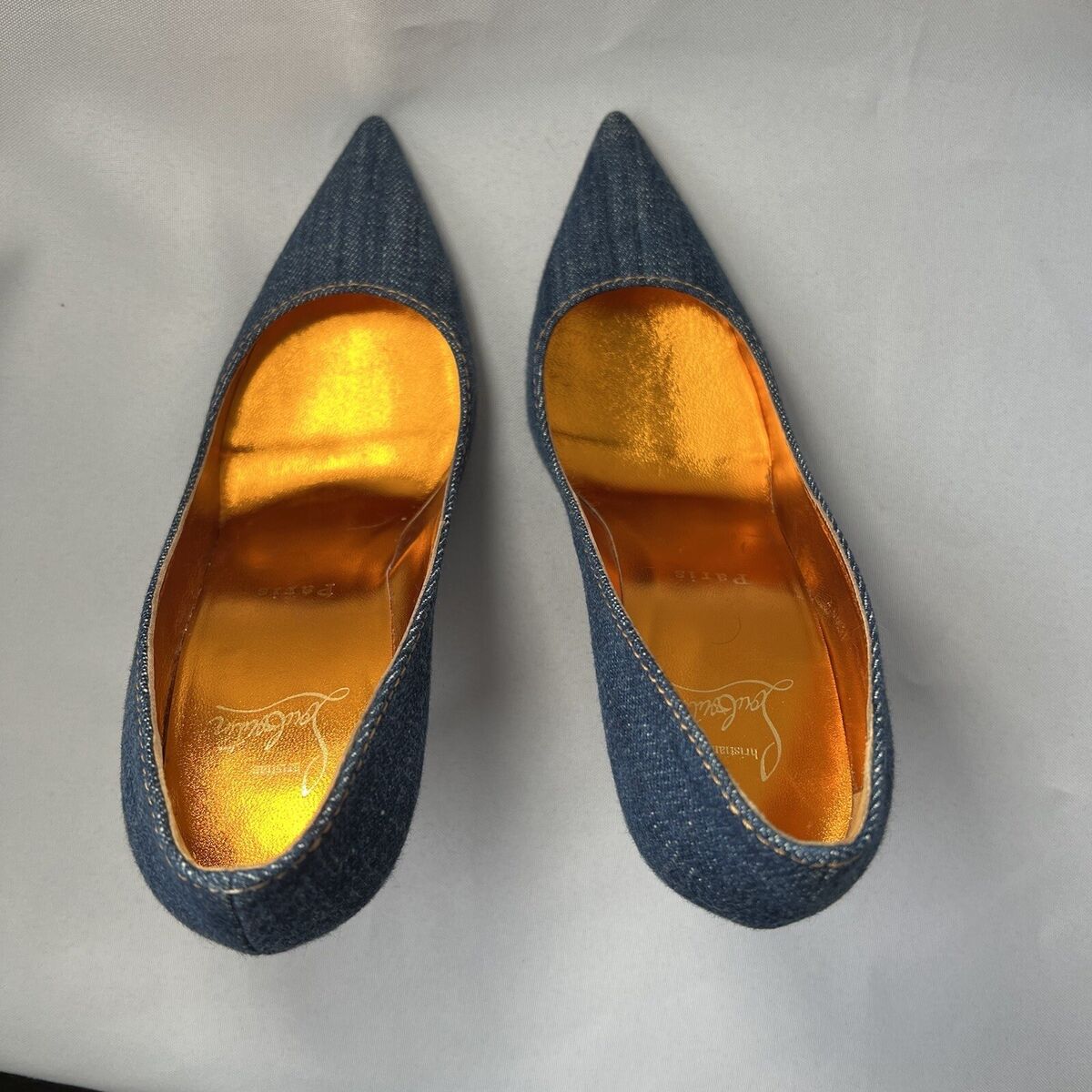 Christian Louboutin KATE 100 Miss Denim Stiletto Heels Pumps Christian Louboutin KATE 100 Miss Denim Stiletto Heels Pumps