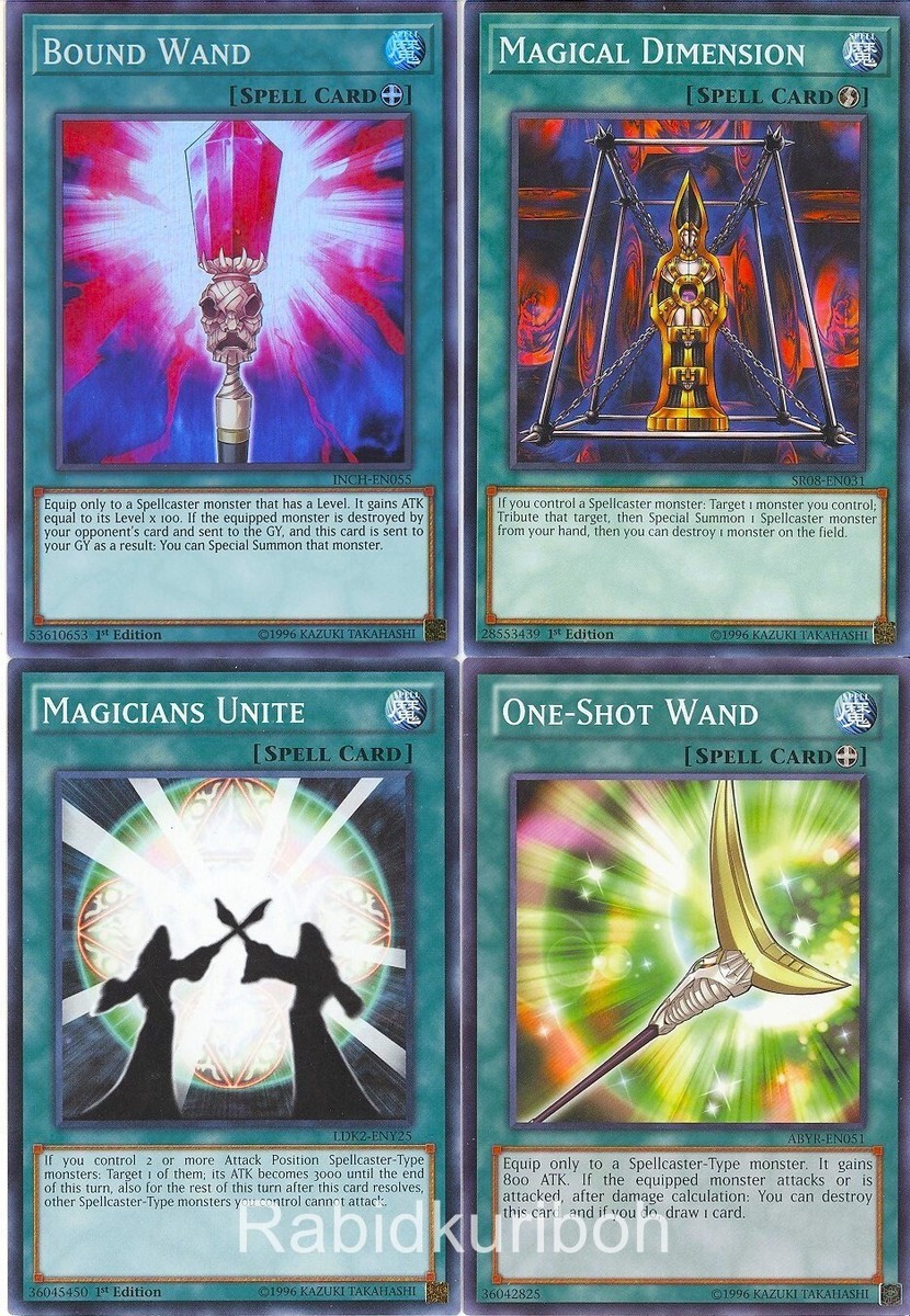 Yugioh Spellcaster Support Set - Bound Wand Magical Dimension One-Shot Magicians | eBay Yugioh Spellcaster Support Set - Bound Wand Magical Dimension One-Shot Magicians | eBay