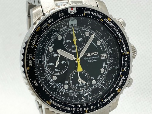 Auth SEIKO Flightmaster Chronograph 