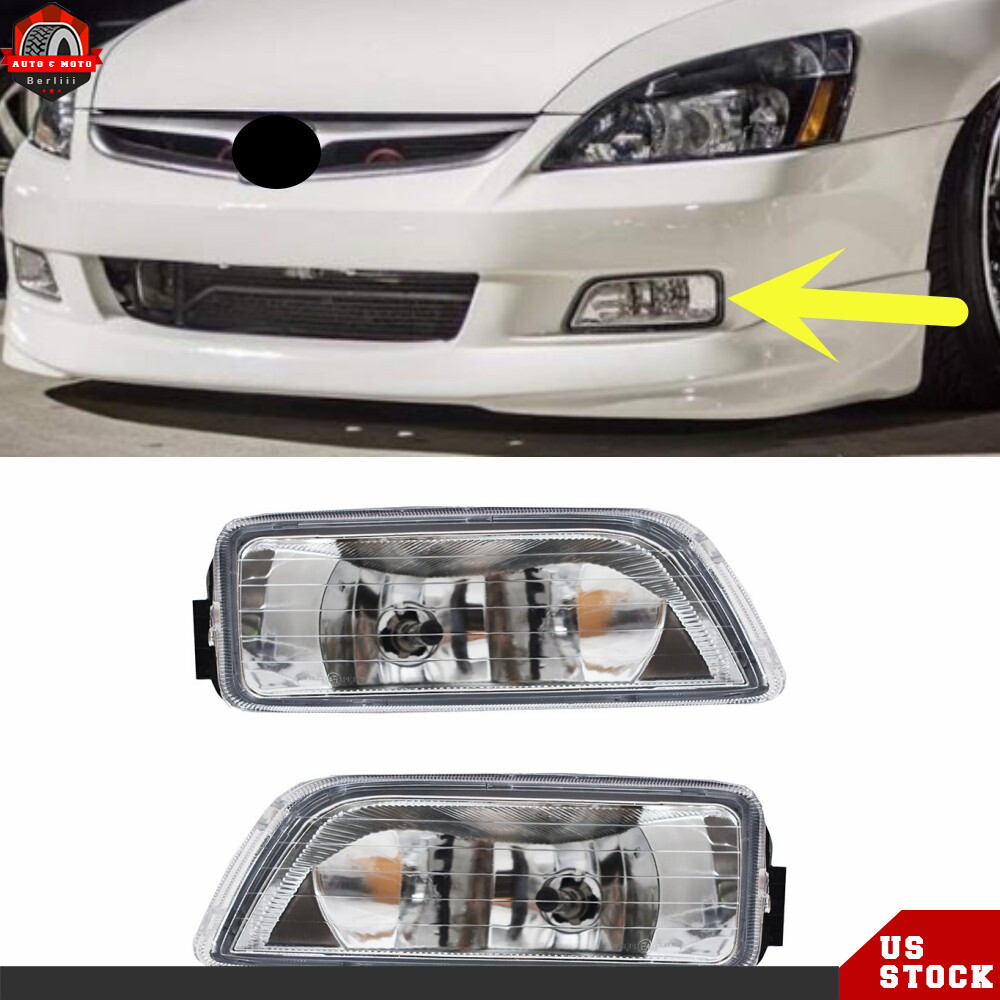 Fog Lights Driving Lamps kits Left&Right Side For 2003-2007 Honda Accord