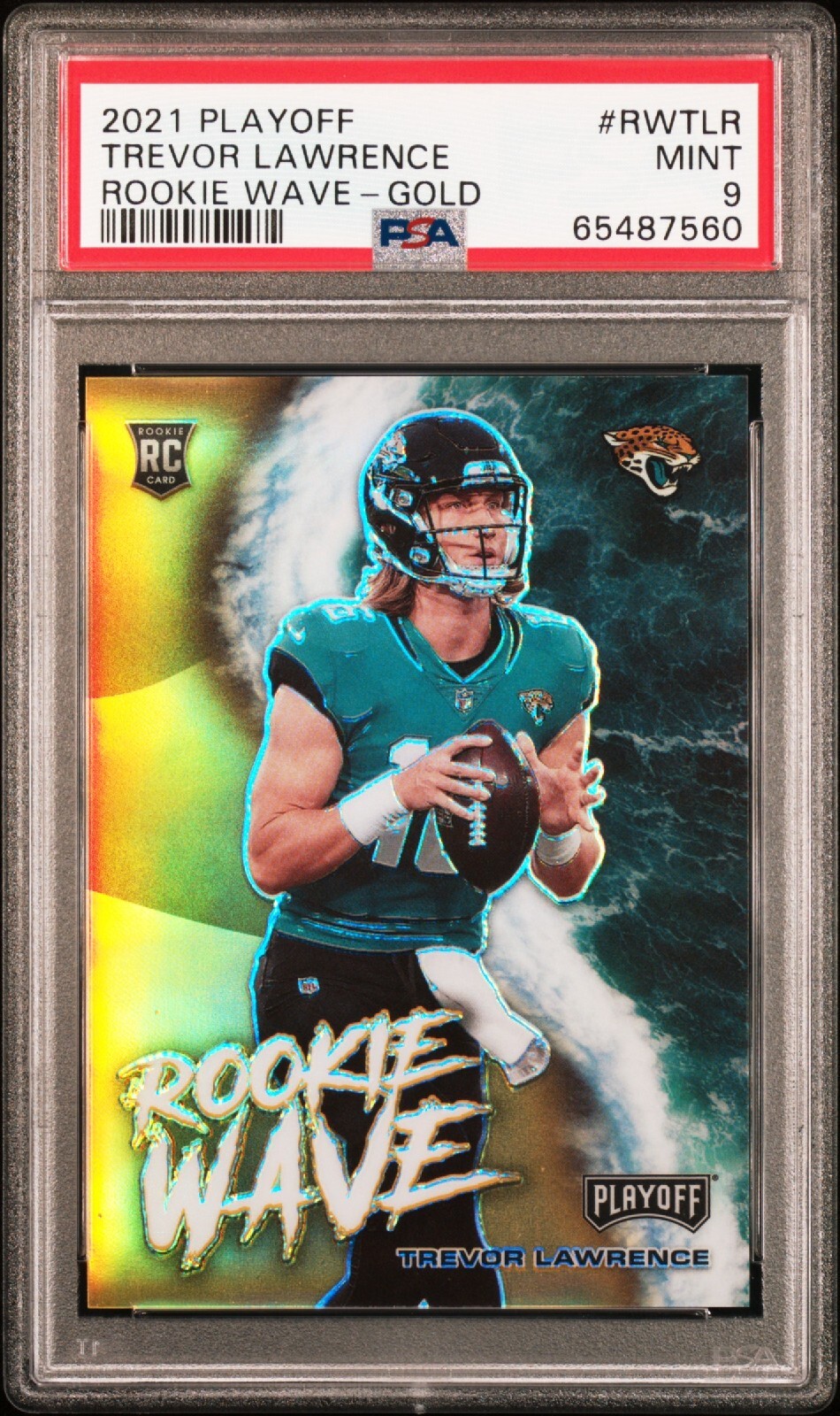 Trevor Lawrence Panini Playoff Rookie Wave #RWTLR Gold