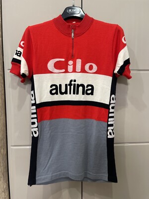 Vintage 1970's Cilo-Aufina Team Santini Cycling Cycle Jersey Bike